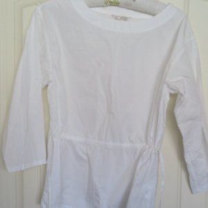 GAP Peplum White TOP with Waist Tie XS (K350)